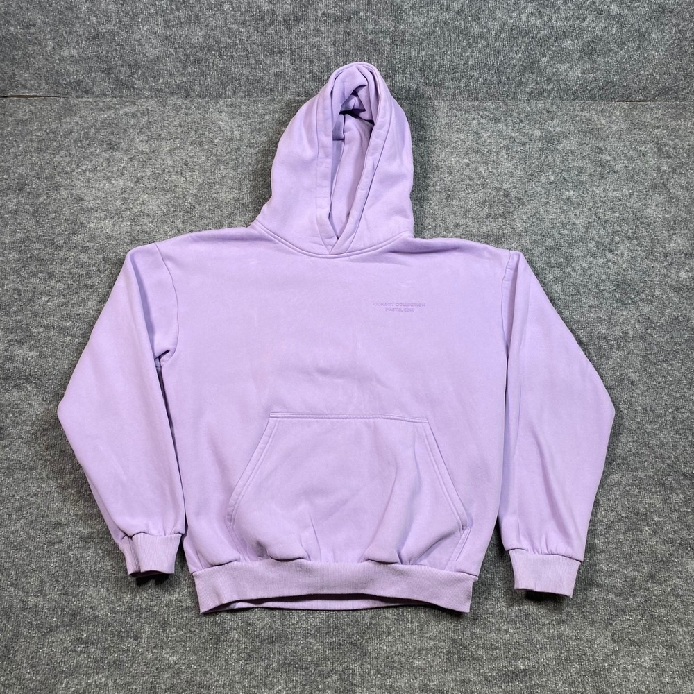 Comfrt Collection Pastel Edit Hoodie Purple Lavender Fleece Pullover Medium